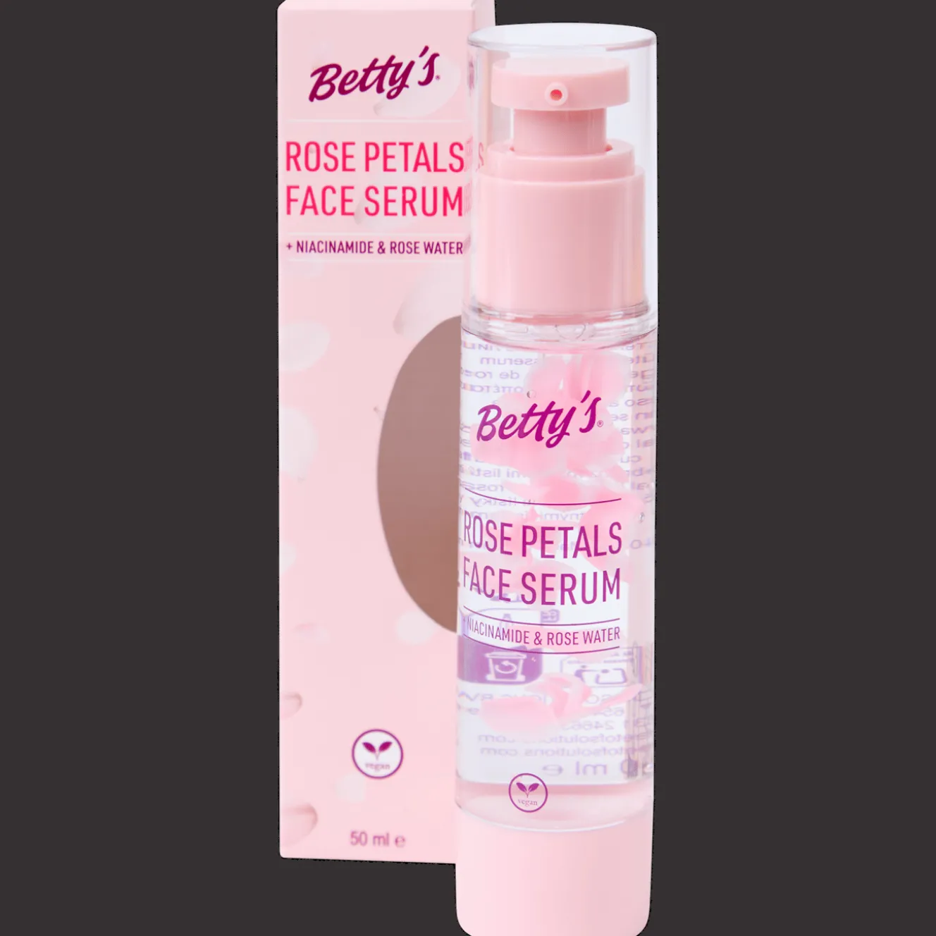 Betty's gezichtsserum met rozenblaadjes