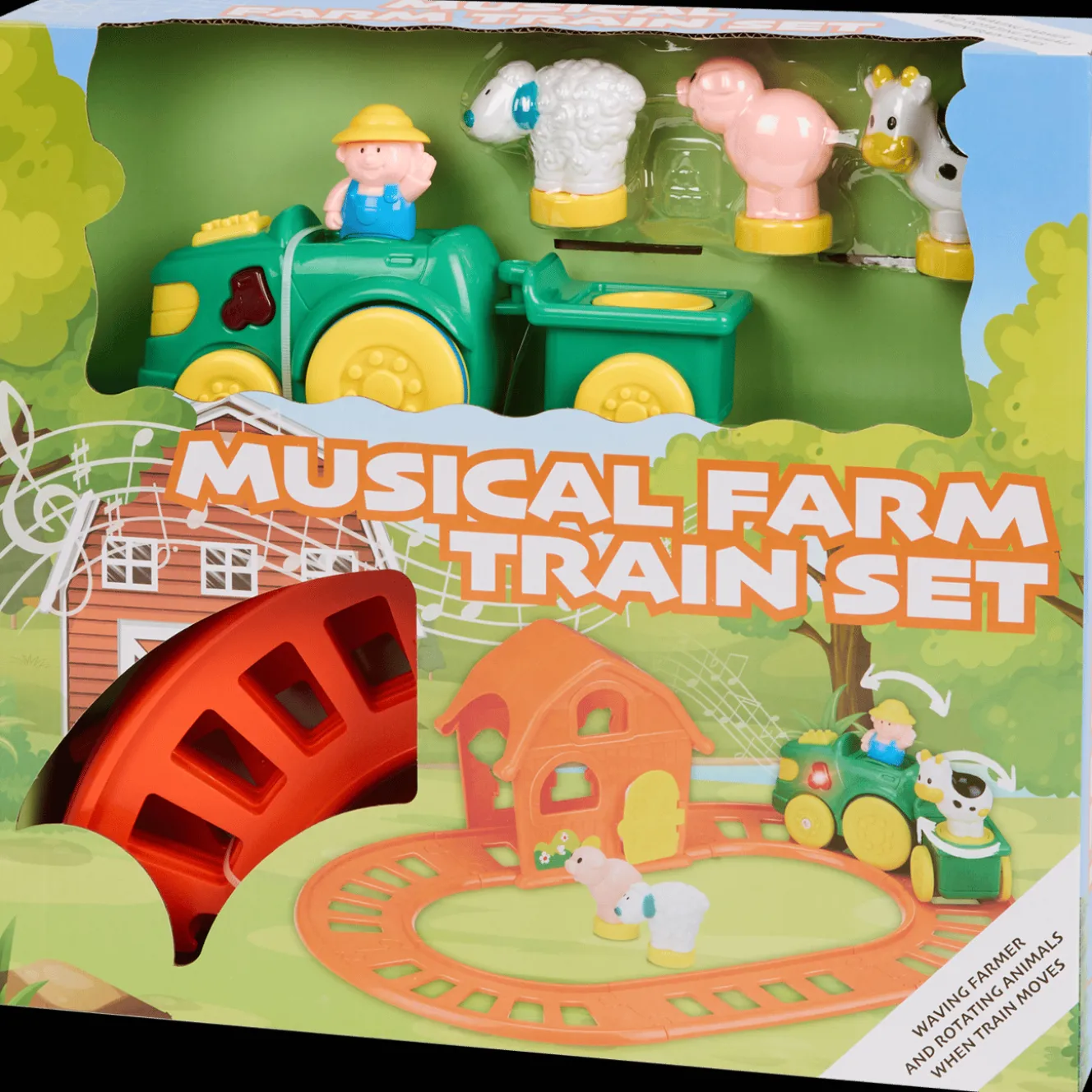Boerderij trein met muziek
