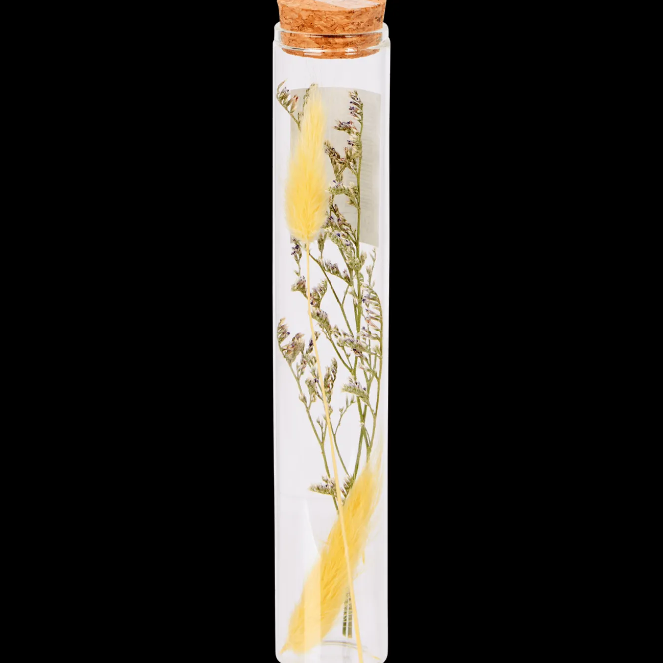 Buisje met droogbloemen