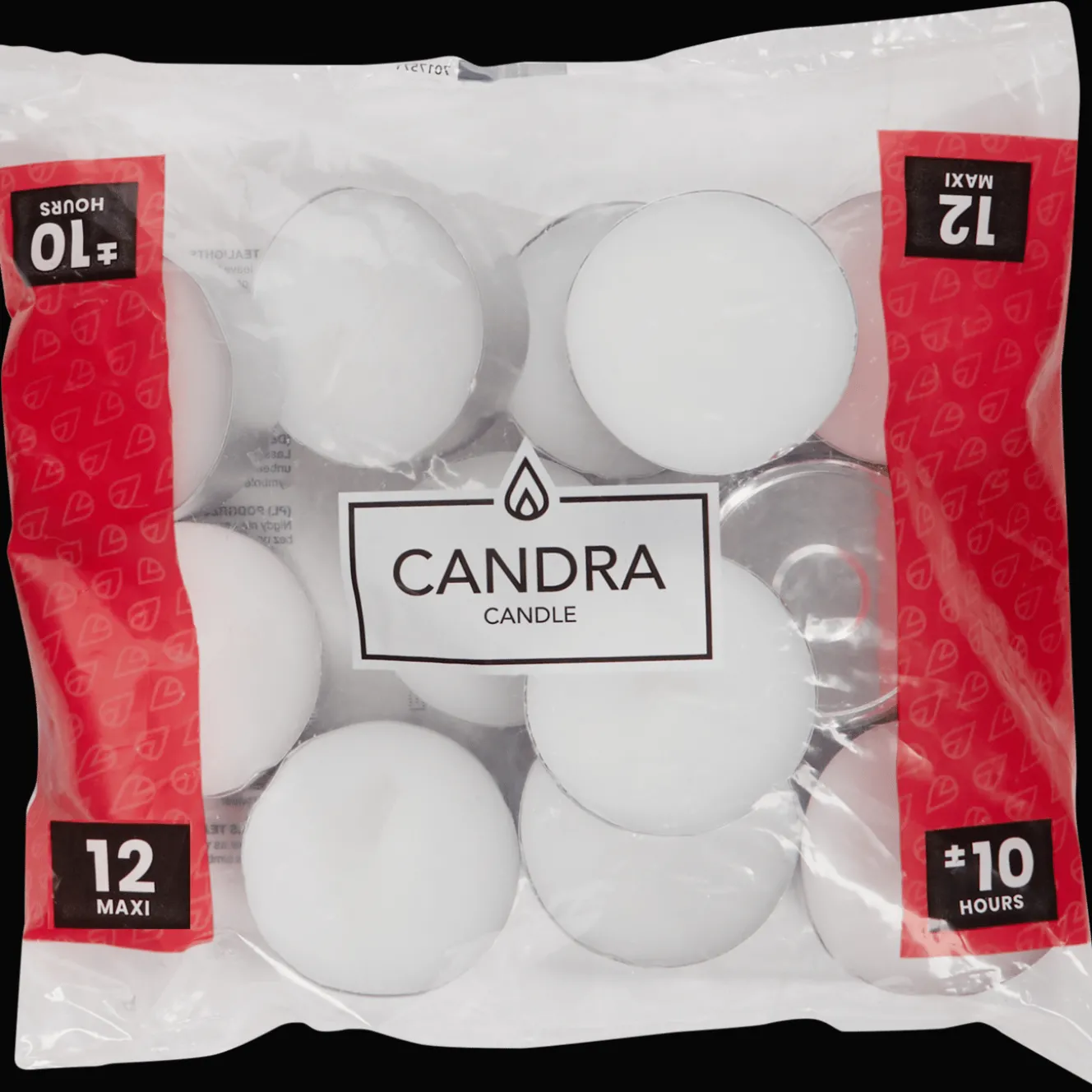 Candra maxi-theelichten wit