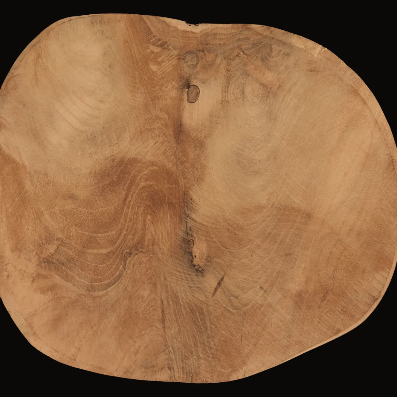 Decoratieve teakhouten schijf