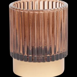 Glazen theelichthouder