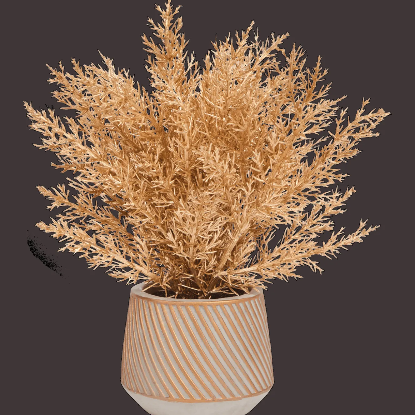 Gouden kunstplant in pot