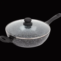 Hapjespan met glazen deksel