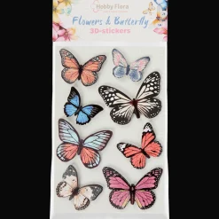 Hobby Flora vlinder- en bloemenstickers