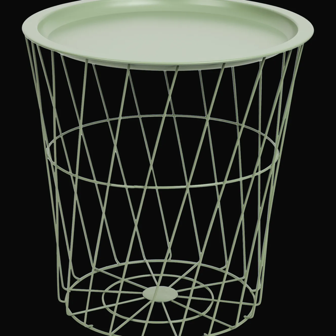 2-in-1 bijzettafel en draadmand