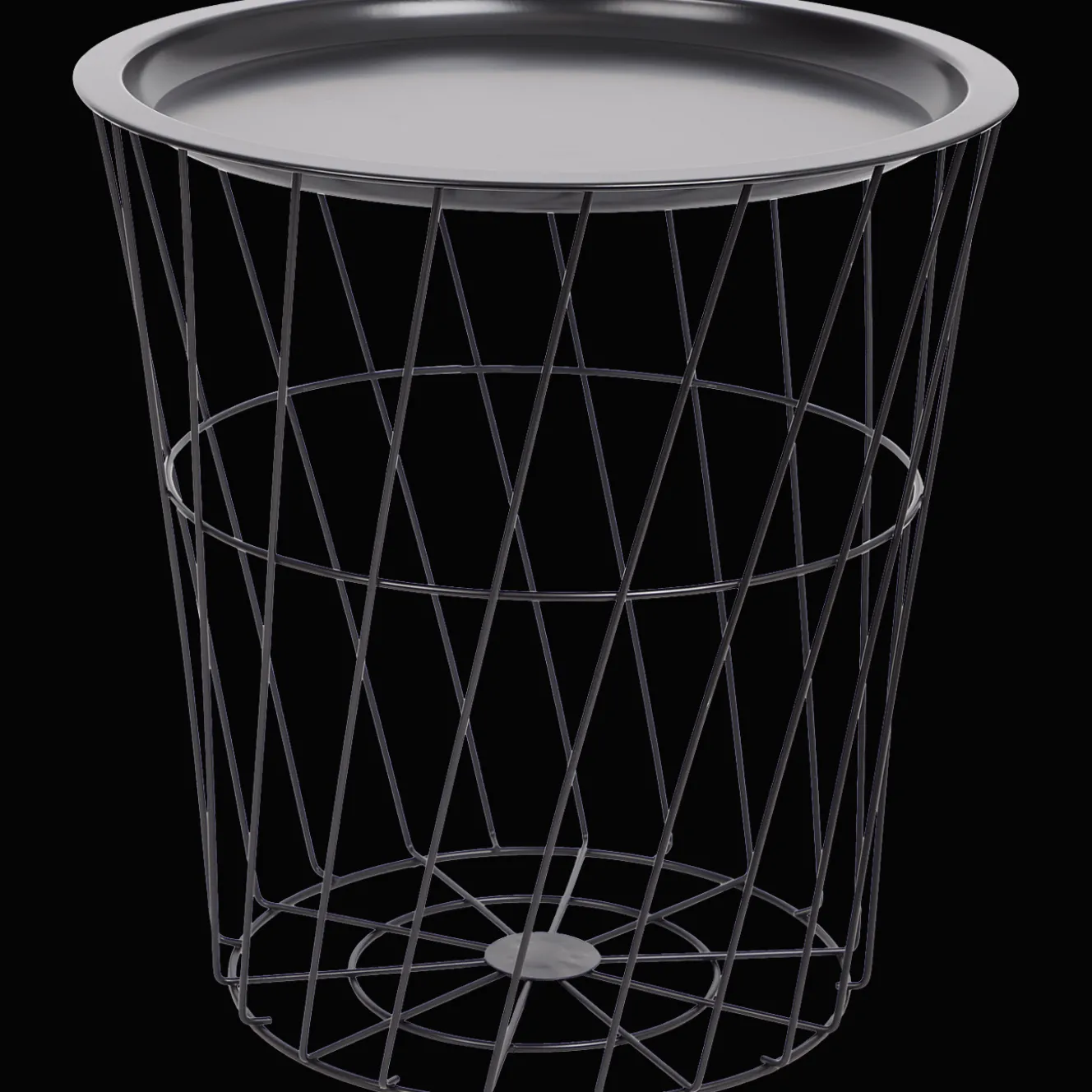 2-in-1 bijzettafel en draadmand