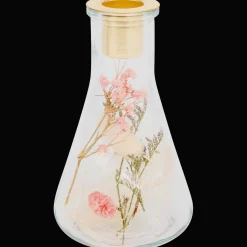 Kaarsenhouder met droogbloemen