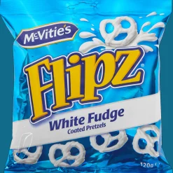 McVitie’s Flipz coated pretzels White Fudge