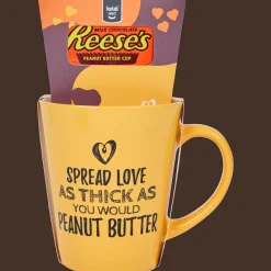 Mok met chocolade en cacao