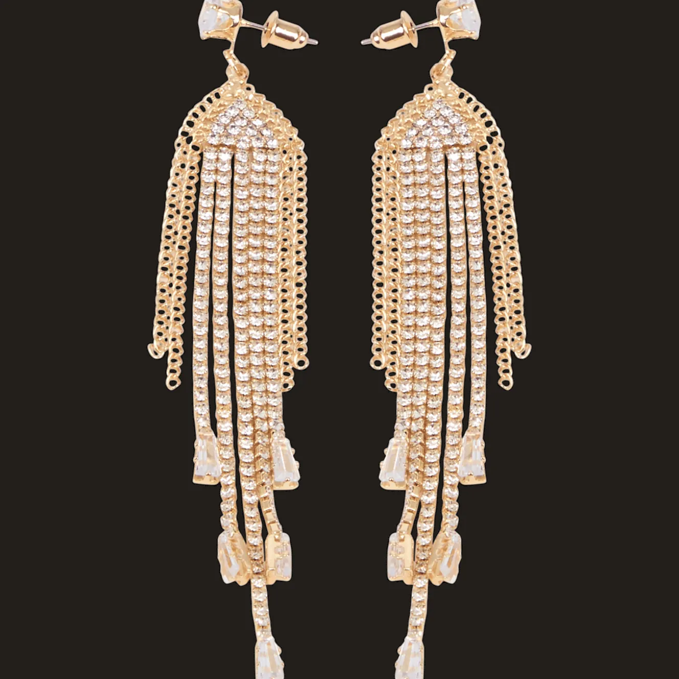 Oorbellen met glittersteentjes