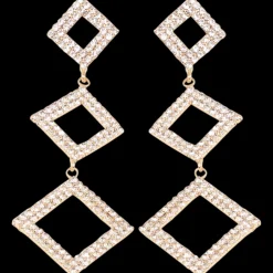 Oorbellen met glittersteentjes