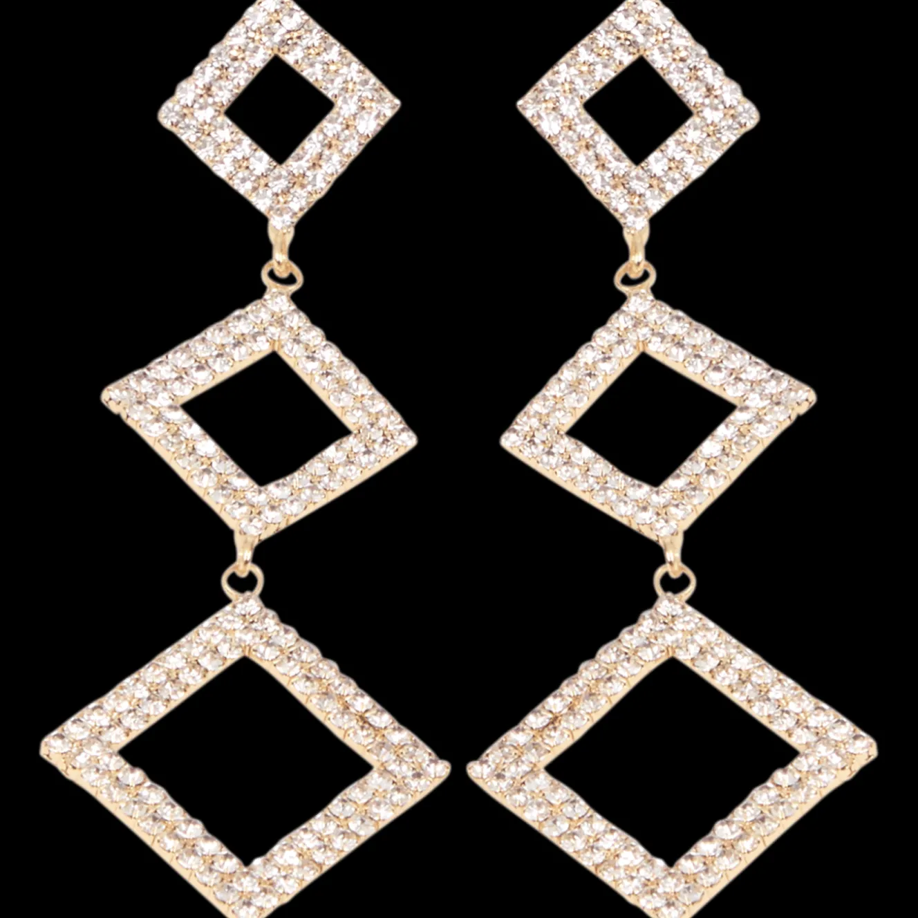 Oorbellen met glittersteentjes