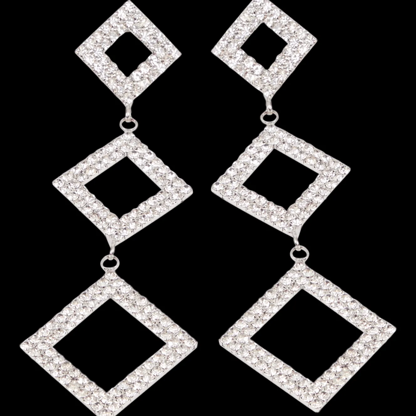 Oorbellen met glittersteentjes