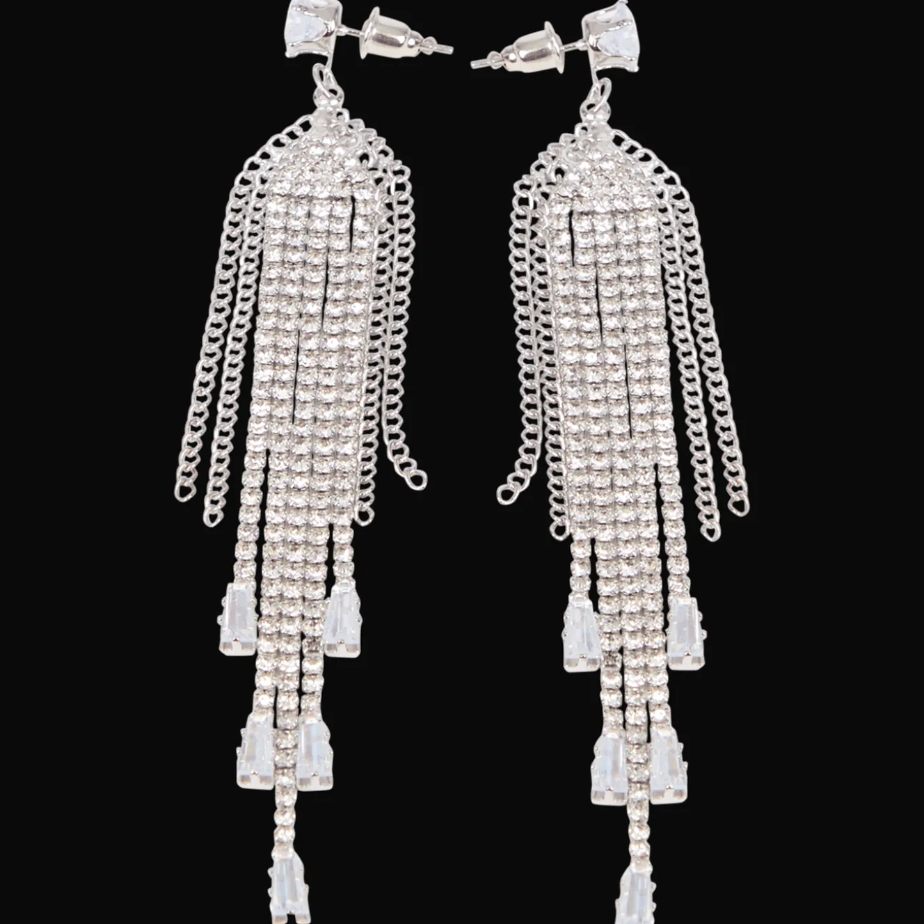 Oorbellen met glittersteentjes