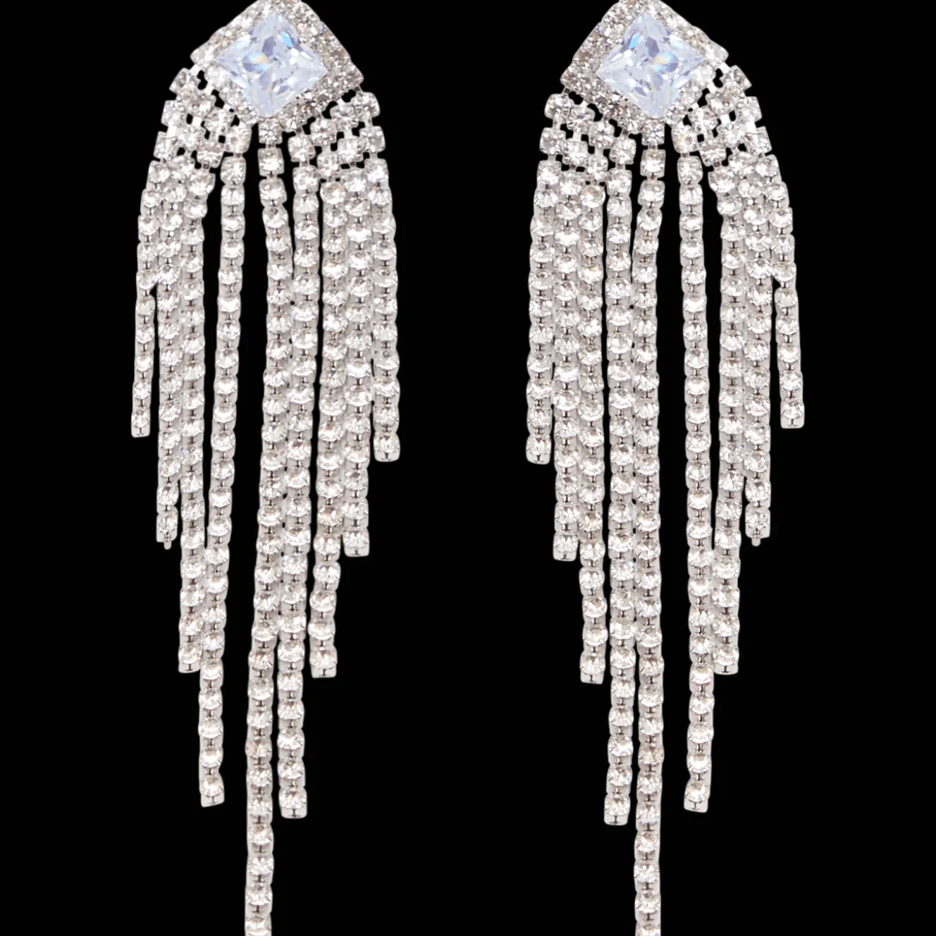 Oorbellen met glittersteentjes