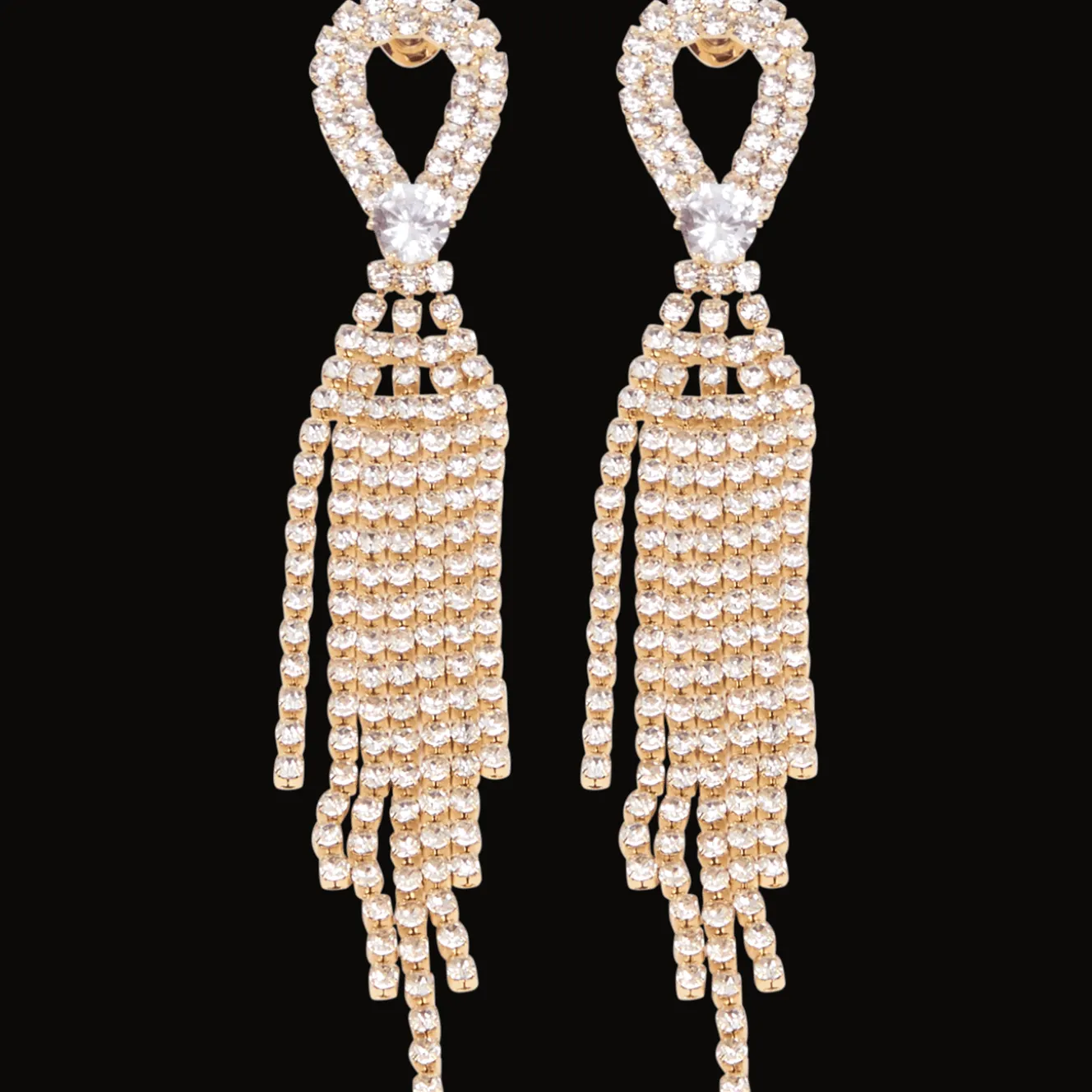 Oorbellen met glittersteentjes