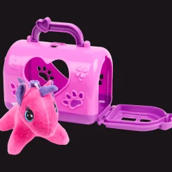 Pluchen dier in draagkoffer