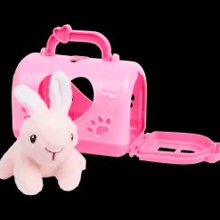 Pluchen dier in draagkoffer