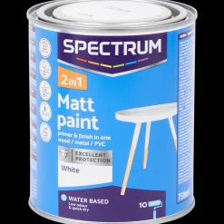 Spectrum 2-in-1 matte verf wit
