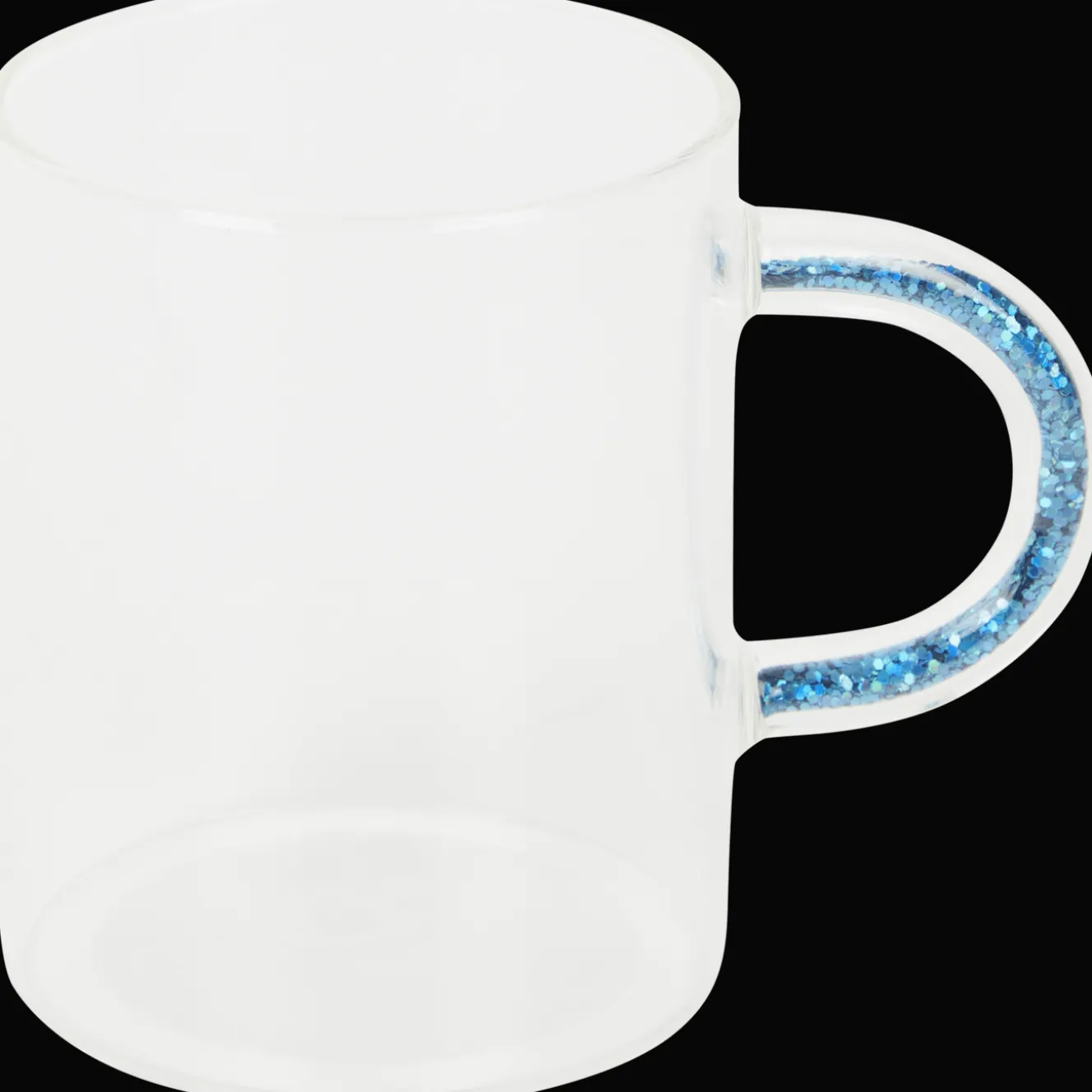 Theeglas met glitter