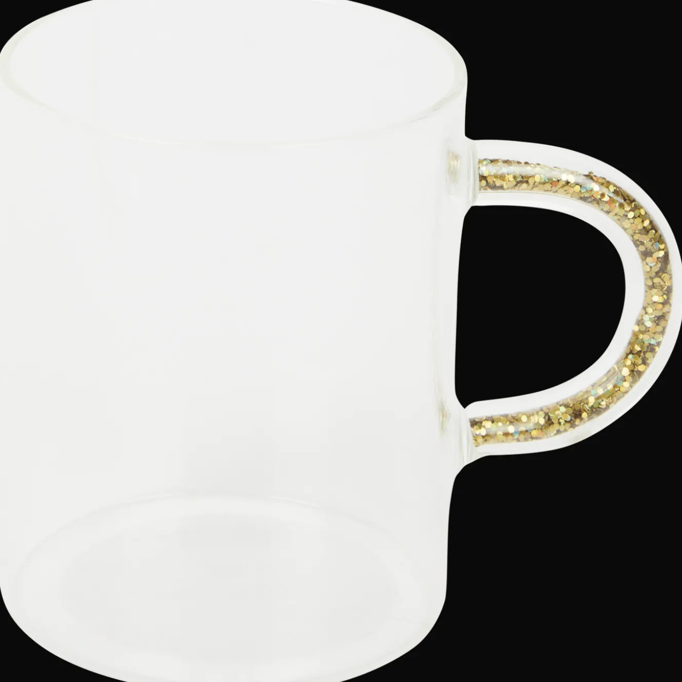 Theeglas met glitter