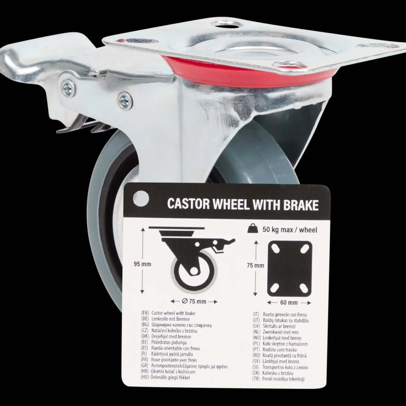 Werckmann zwenkwiel met rem