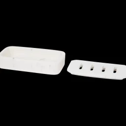 Zeepblokhouder met marmerprint